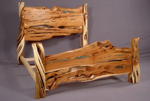 Juniper natural wood bed frame